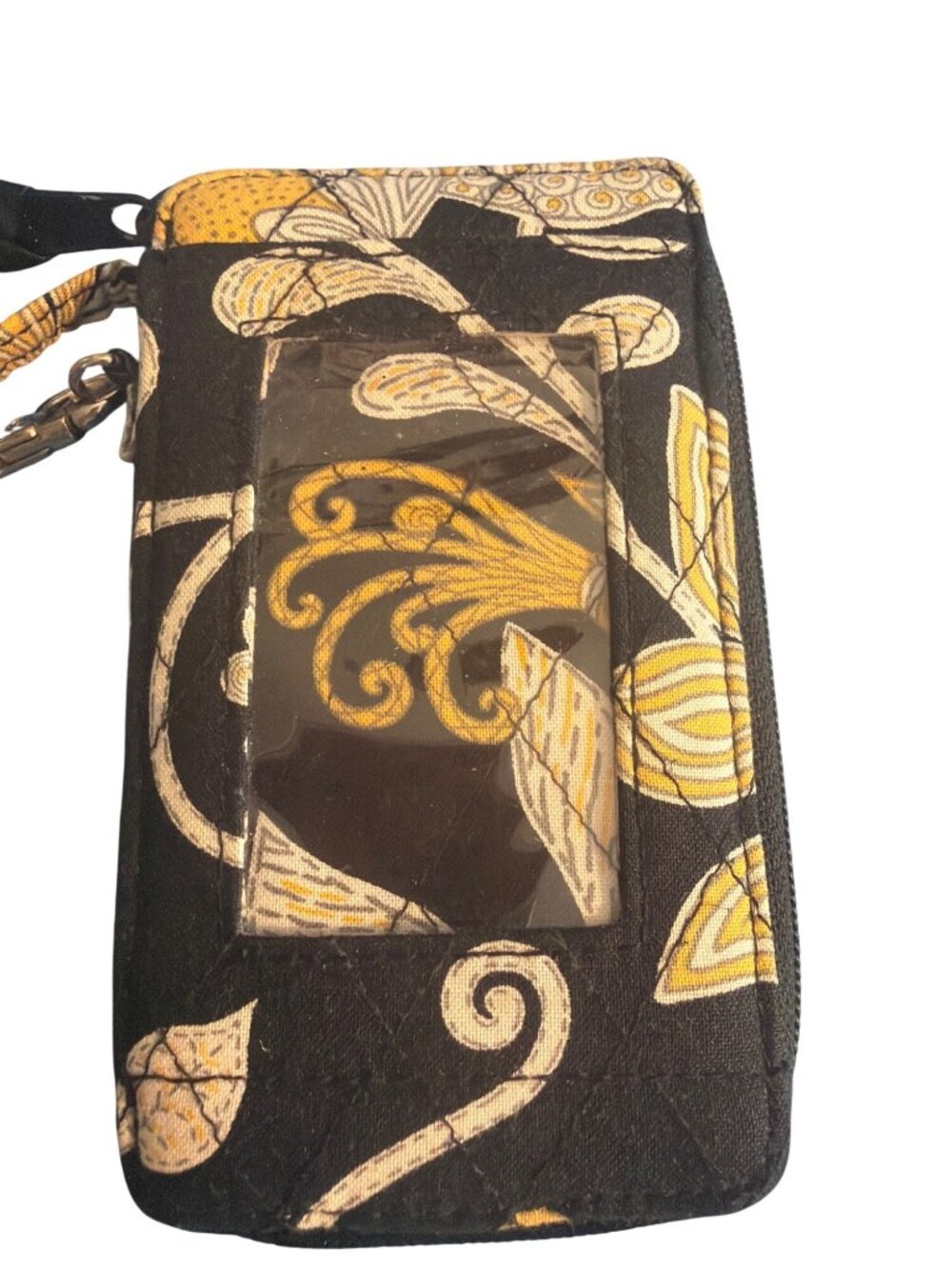 Vera Bradley Zip Wristlet Wallet Yellow Bird Retired Zip Around ID Slot Pockets - Picture 2 of 6